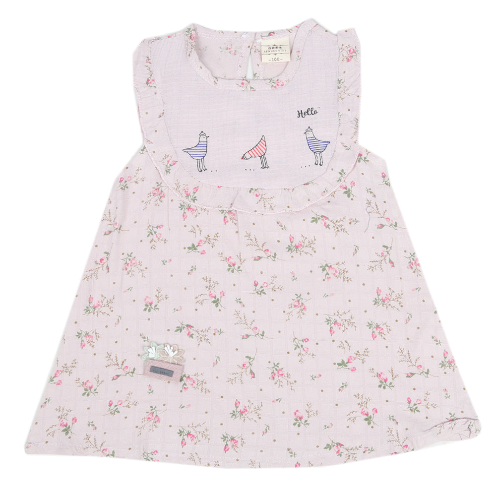 Newborn Girls Half Sleeves Frock - Purple, Kids, Newborn Girls Frocks, Chase Value, Chase Value