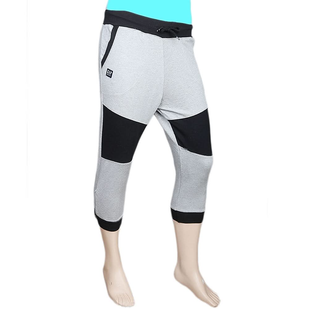 Men's Fancy Terry 3Qtr, Heather L-Grey Black, Men, Shorts, Chase Value, Chase Value