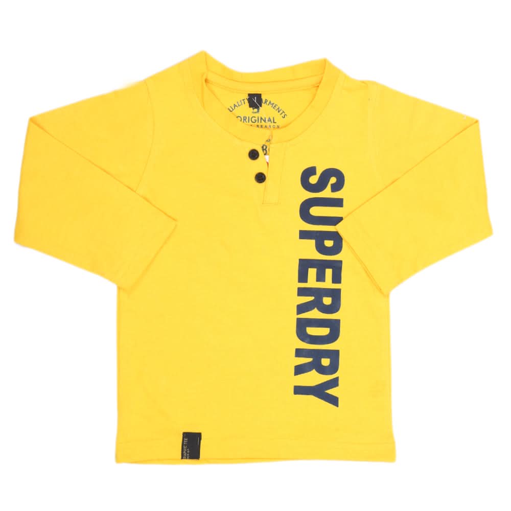 Boys Full Sleeves T-Shirt - Yellow, Kids, Boys T-Shirts, Chase Value, Chase Value