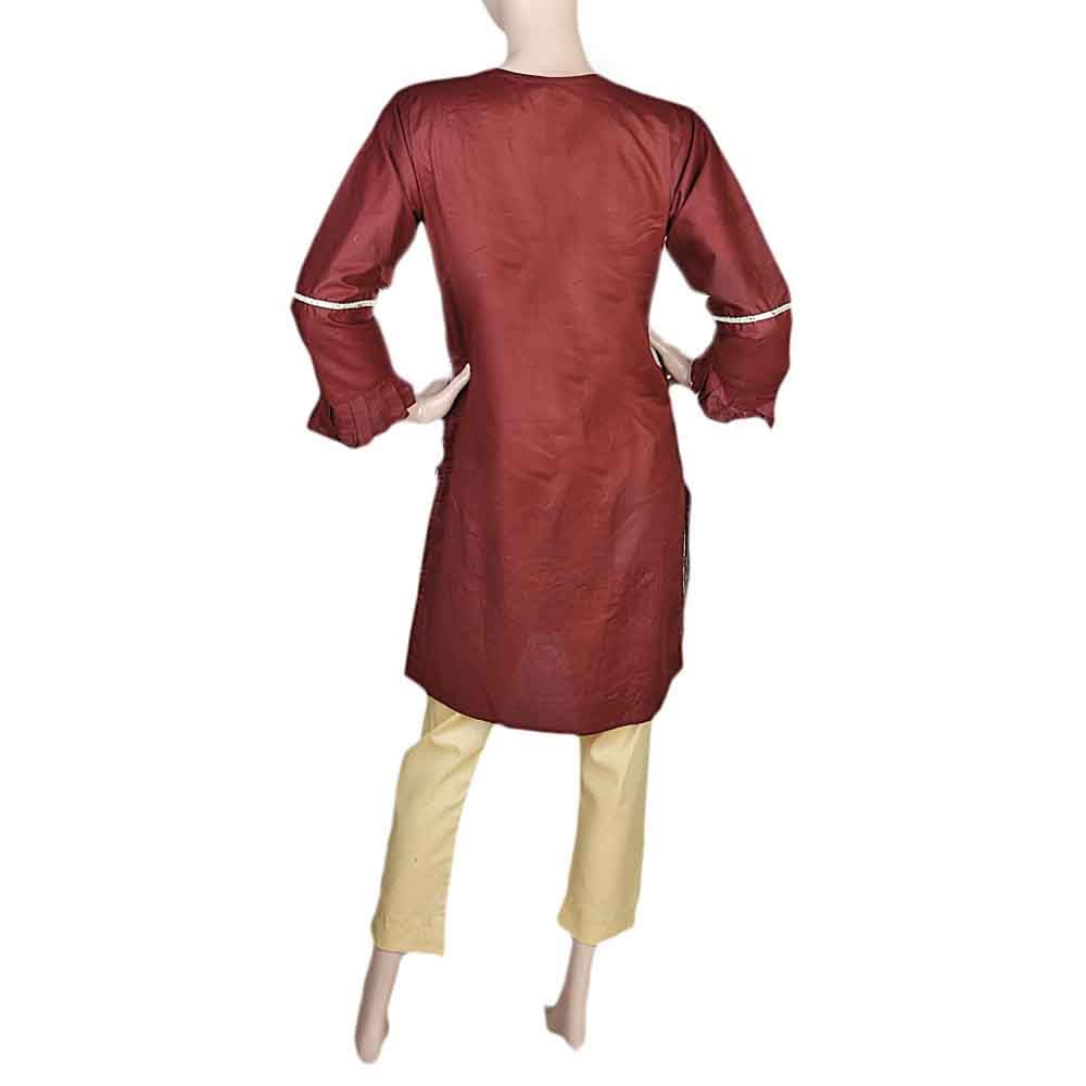 Women's Embroidered 2 Piece Suit - Maroon, Women, Shalwar Suits, Chase Value, Chase Value
