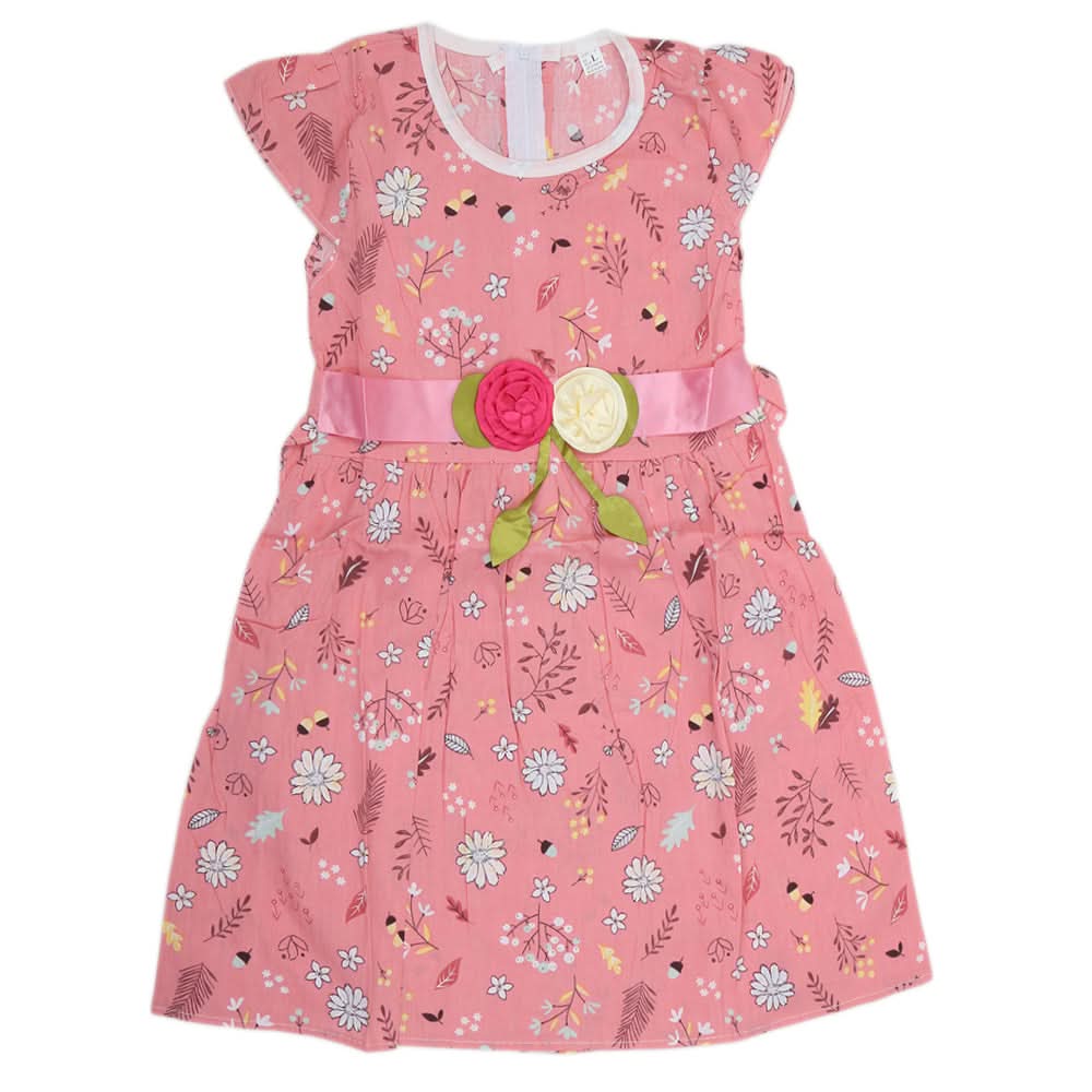 Girls Cotton Frock - Pink, Kids, Girls Frocks, Chase Value, Chase Value