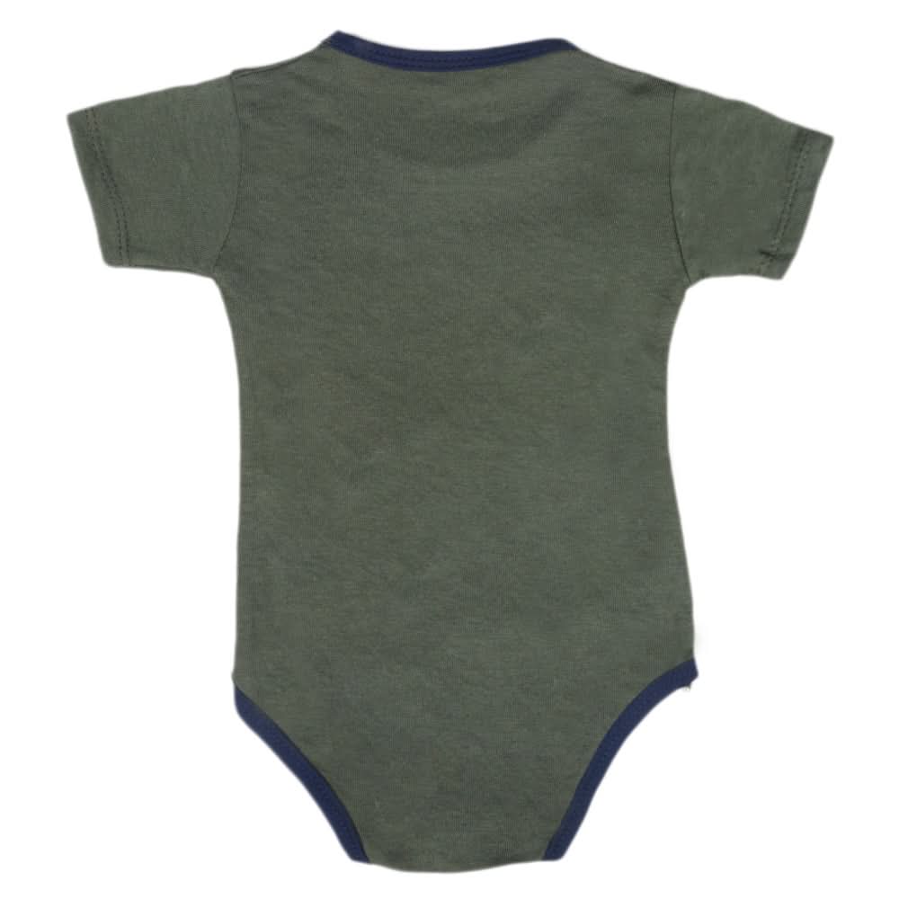Newborn Boys Half Sleeves Romper Suit - Green, Kids, Newborn Boys Rompers, Chase Value, Chase Value