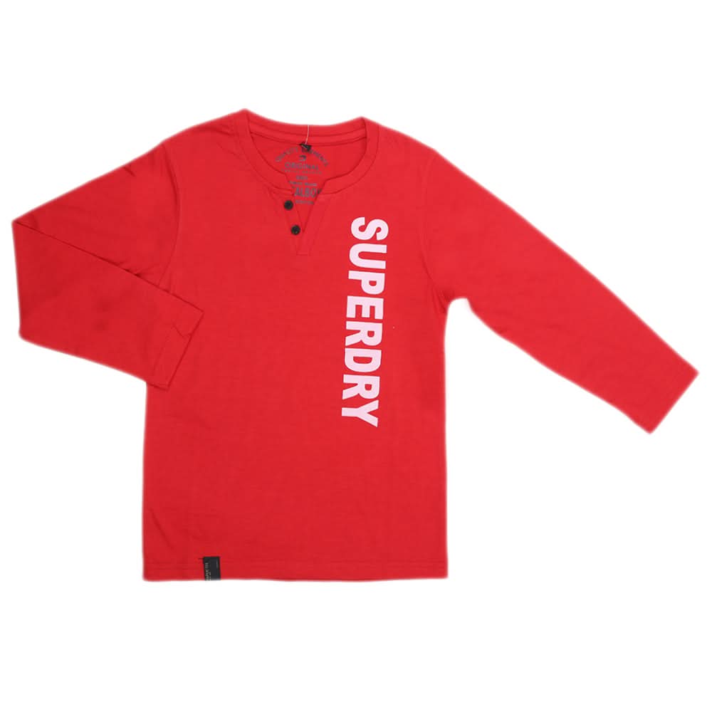 Boys Full Sleeves T-Shirt - Red, Kids, Boys T-Shirts, Chase Value, Chase Value