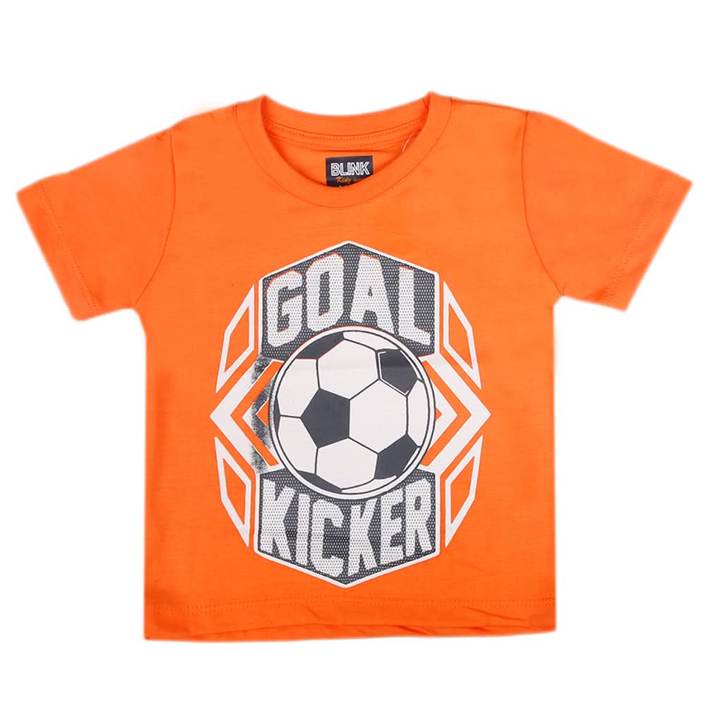 Boys Half Sleeves T-Shirt - Orange, Kids, Boys T-Shirts, Chase Value, Chase Value