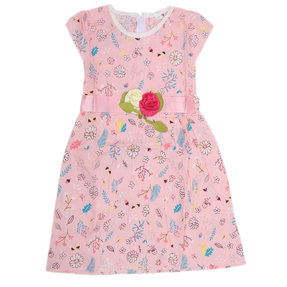 Girls Cotton Frock - Light Pink, Kids, Girls Frocks, Chase Value, Chase Value