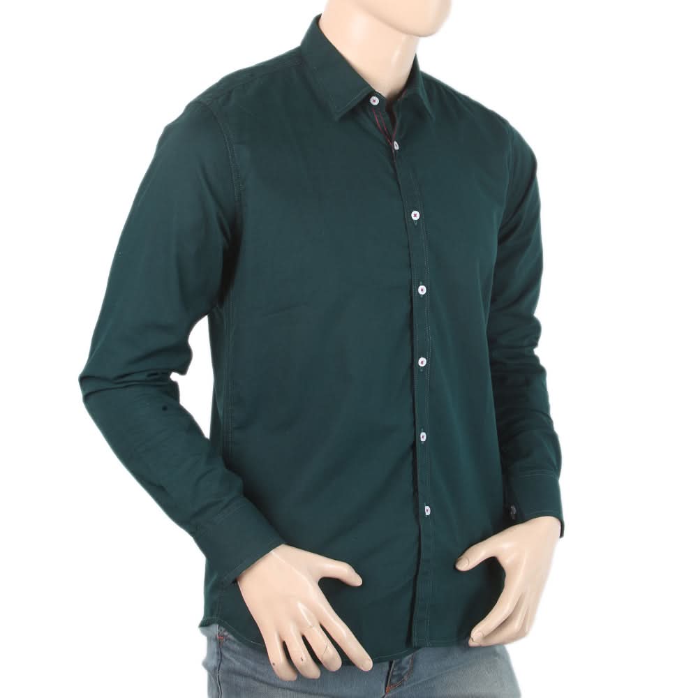Men's Full Sleeves Casual Shirt - Dark Green, Men, Shirts, Chase Value, Chase Value