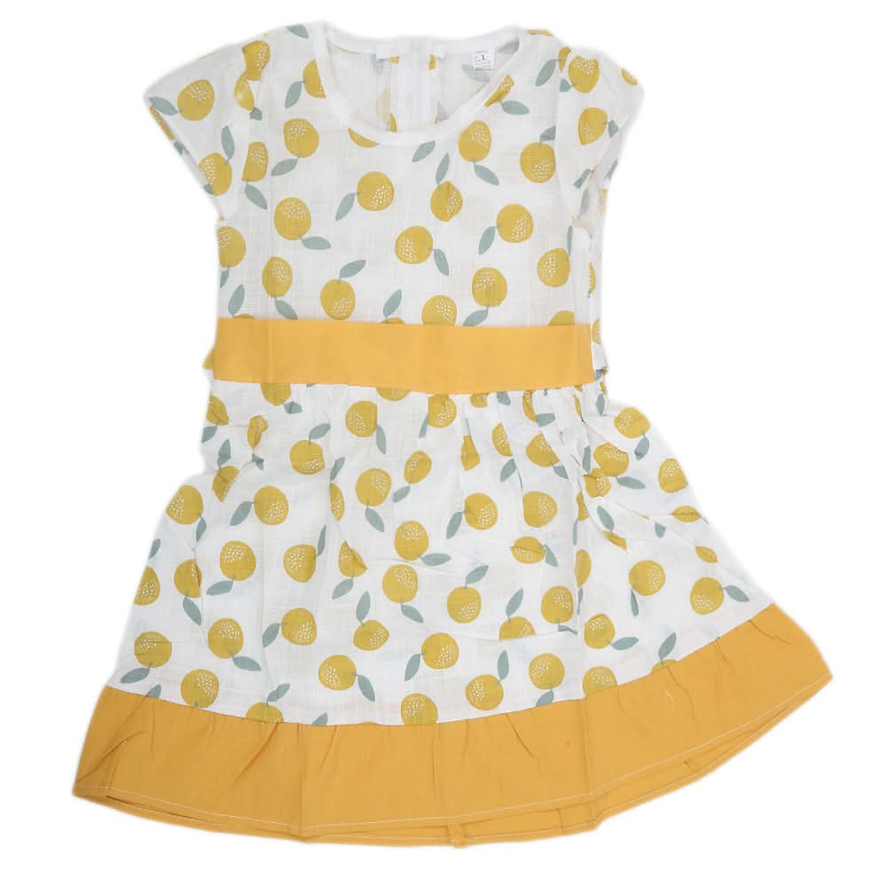 Girls Cotton Frock - Yellow, Kids, Girls Frocks, Chase Value, Chase Value