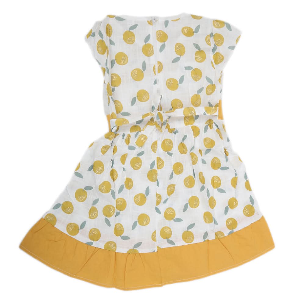 Girls Cotton Frock - Yellow, Kids, Girls Frocks, Chase Value, Chase Value