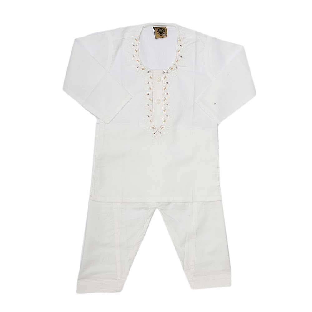 Newborn Boys kurta Shalwar Suits - Off White, Kids, NB Boys Shalwar Suits, Chase Value, Chase Value