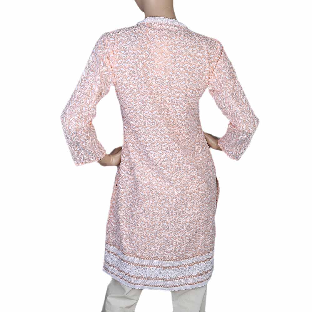 Women's Fancy Chicken Kurti - Peach, Women, Ready Kurtis, Chase Value, Chase Value