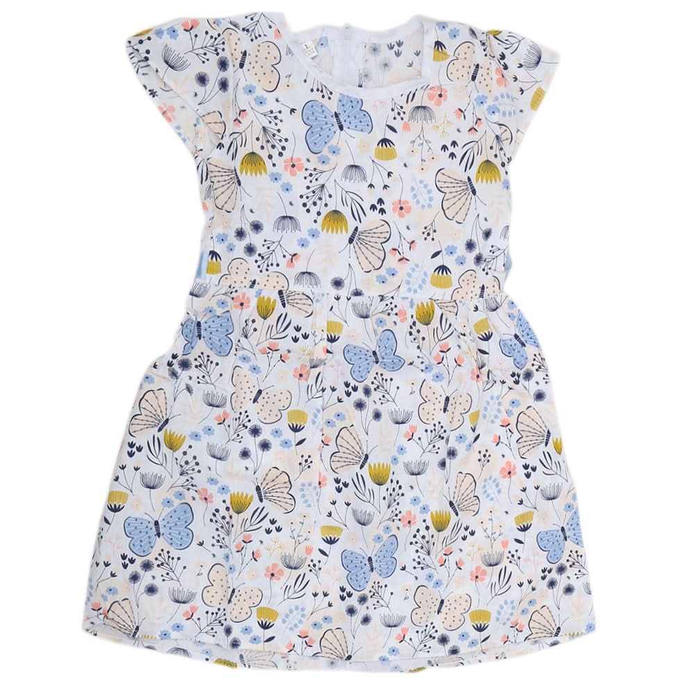 Girls Cotton Frock - Blue, Kids, Girls Frocks, Chase Value, Chase Value