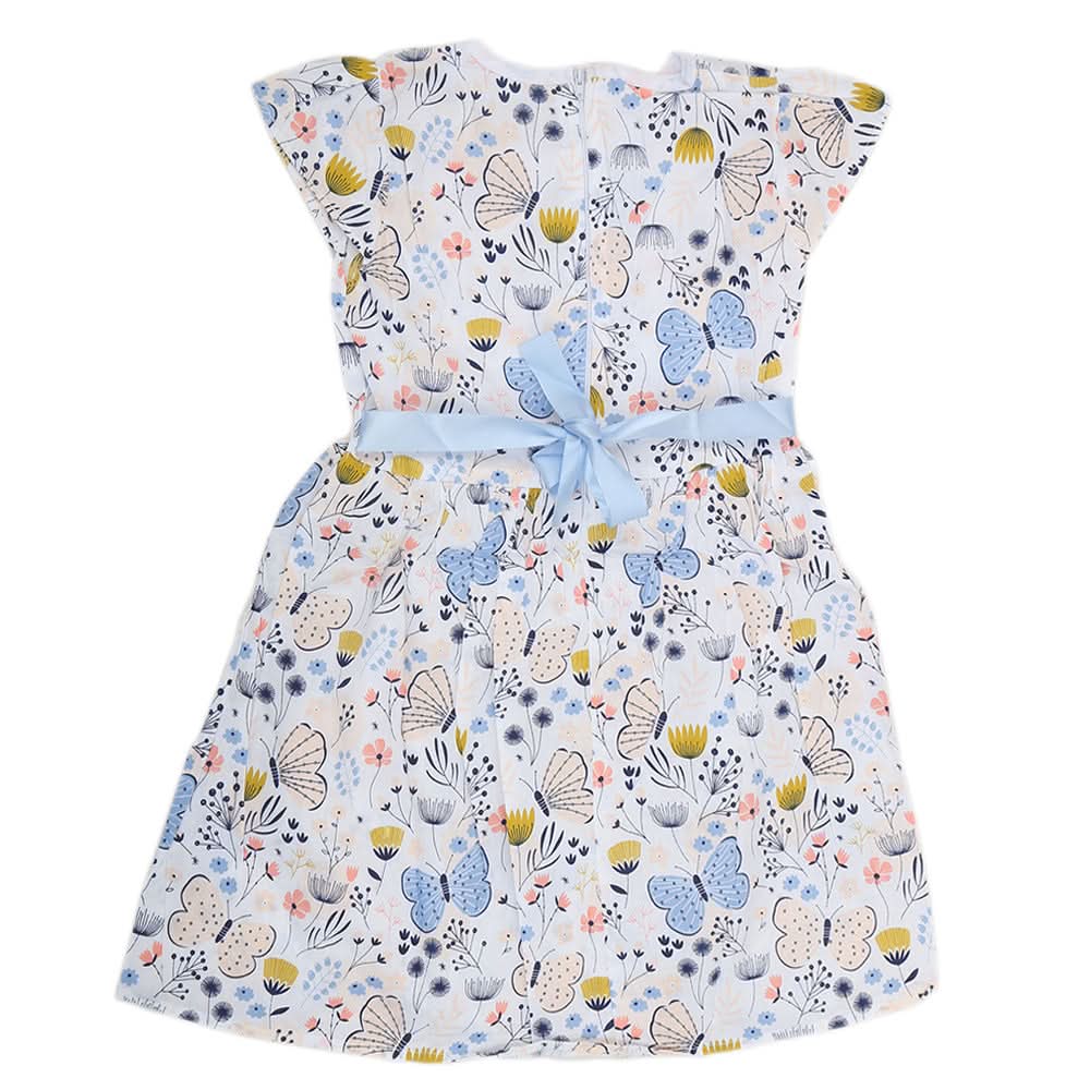 Girls Cotton Frock - Blue, Kids, Girls Frocks, Chase Value, Chase Value