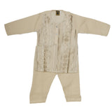Newborn Boys kurta Shalwar Suits - Beige, Kids, NB Boys Shalwar Suits, Chase Value, Chase Value