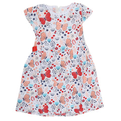 Girls Cotton Frock - Red, Kids, Girls Frocks, Chase Value, Chase Value