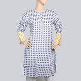 Women's Printed Khaddar Kurti - White, Women, Ready Kurtis, Chase Value, Chase Value