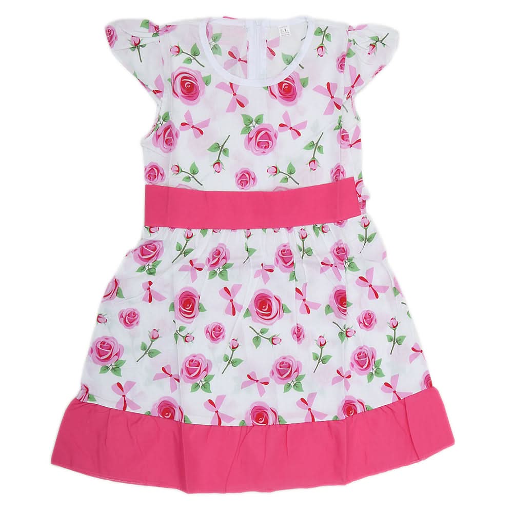 Girls Cotton Frock - Pink, Kids, Girls Frocks, Chase Value, Chase Value