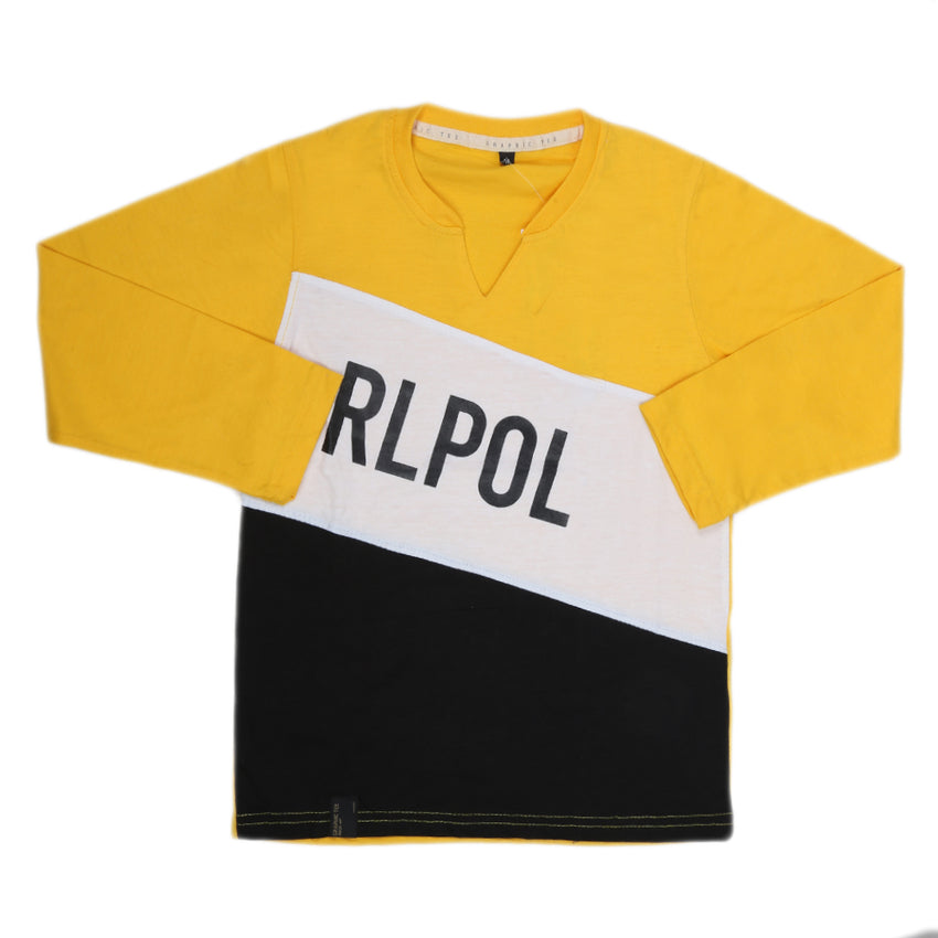 Boys Full Sleeves T-Shirt - Yellow, Kids, Boys T-Shirts, Chase Value, Chase Value