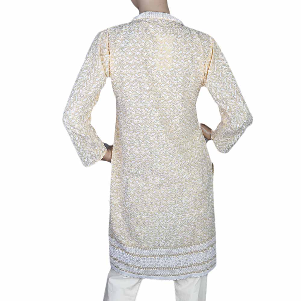 Women's Fancy Chicken Kurti - Light Peach, Women, Ready Kurtis, Chase Value, Chase Value