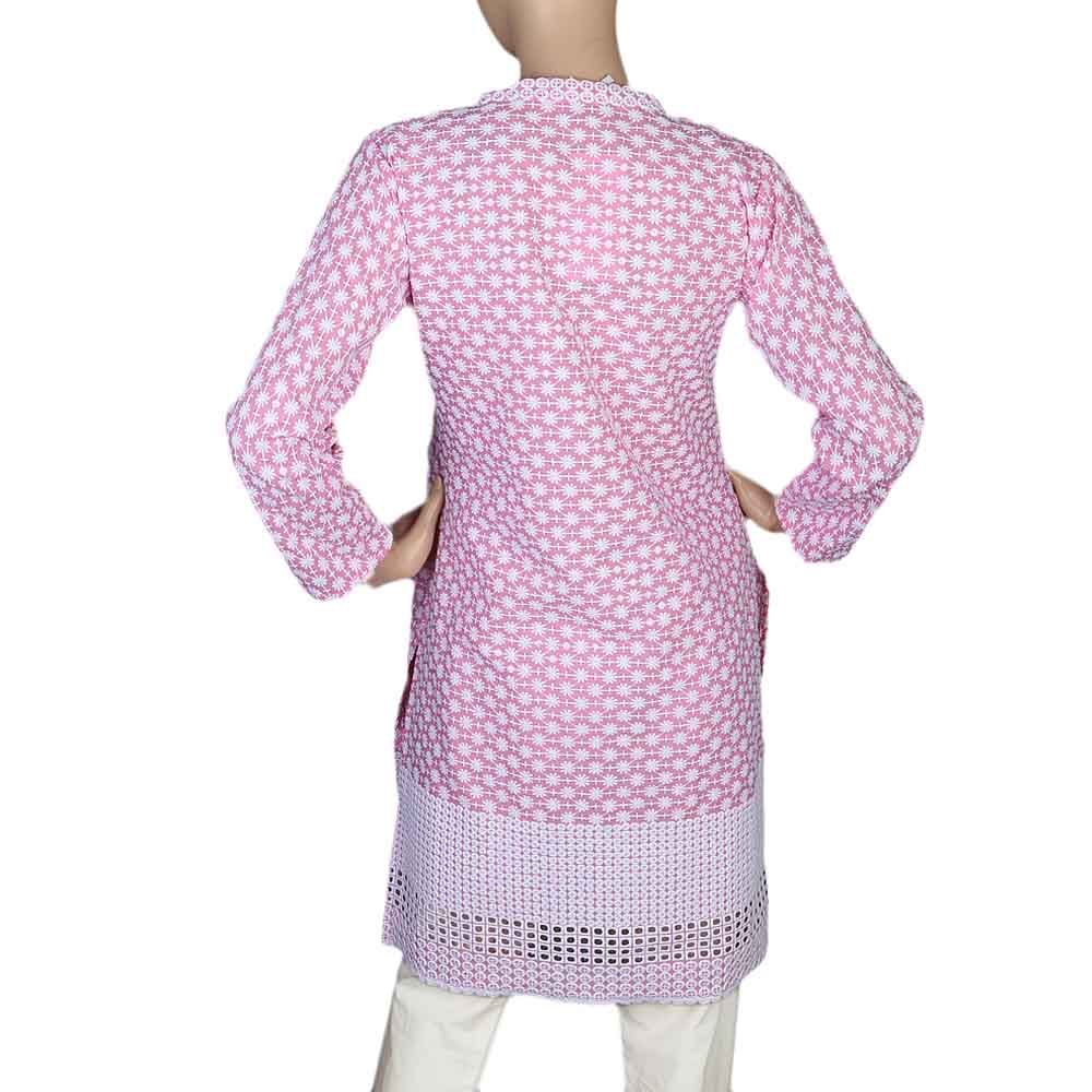 Women's Fancy Chicken Kurti - Pink, Women, Ready Kurtis, Chase Value, Chase Value