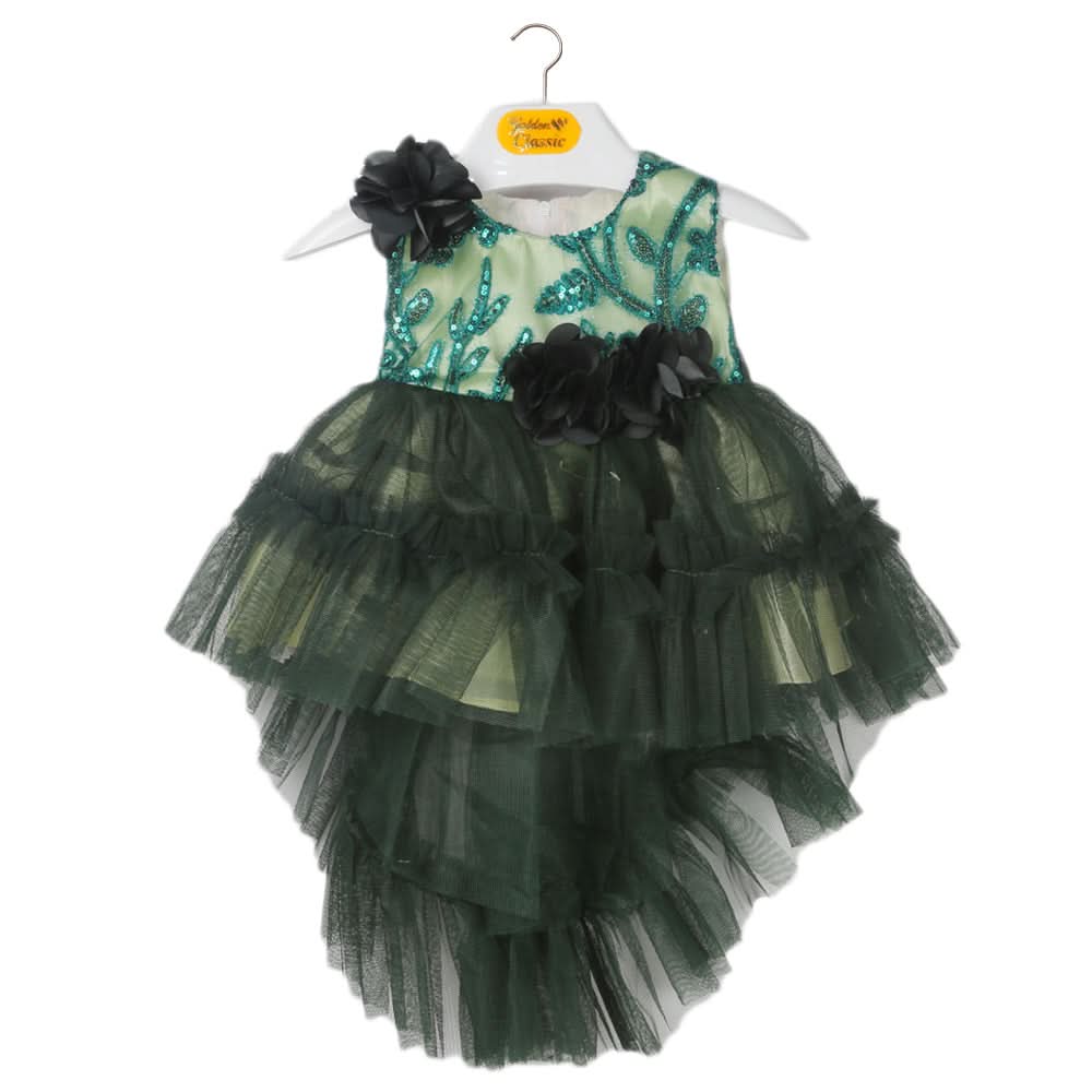 Newborn Girls Frock - Green, Kids, Newborn Girls Frocks, Chase Value, Chase Value