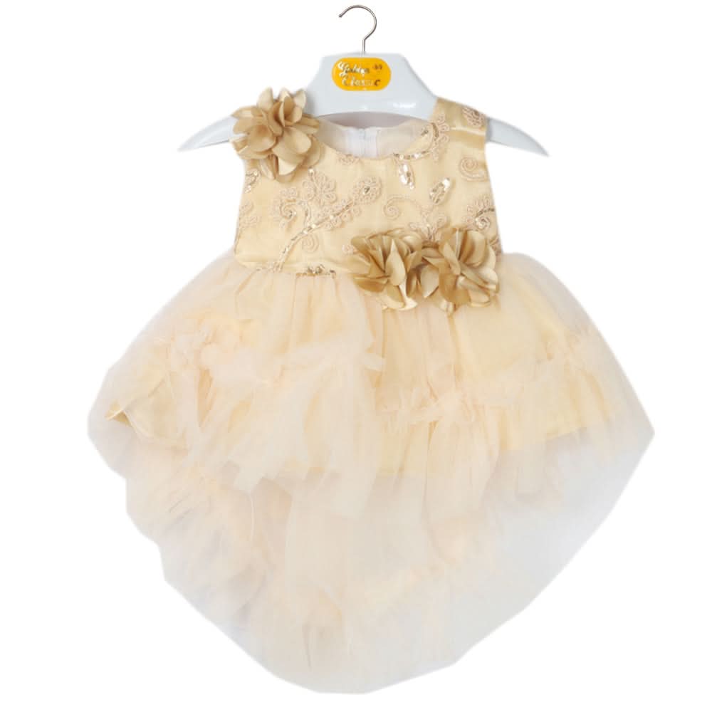 Newborn Girls Frock - Beige, Kids, Newborn Girls Frocks, Chase Value, Chase Value