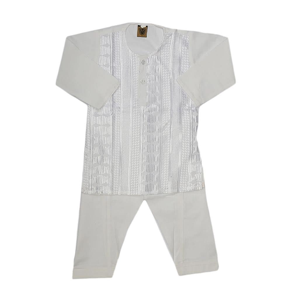 Newborn Boys kurta Shalwar Suits - White, Kids, NB Boys Shalwar Suits, Chase Value, Chase Value