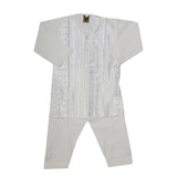 Newborn Boys kurta Shalwar Suits - White, Kids, NB Boys Shalwar Suits, Chase Value, Chase Value