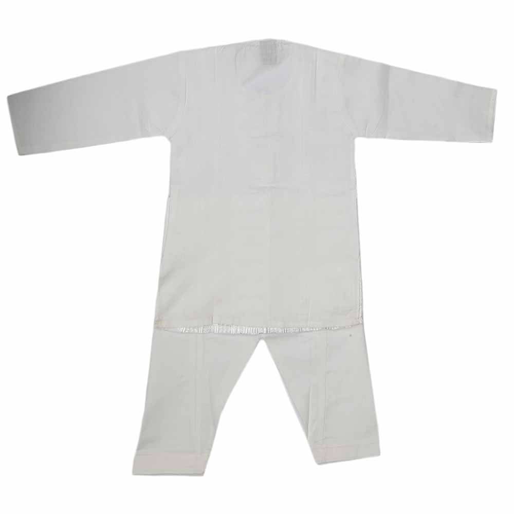 Newborn Boys kurta Shalwar Suits - White, Kids, NB Boys Shalwar Suits, Chase Value, Chase Value