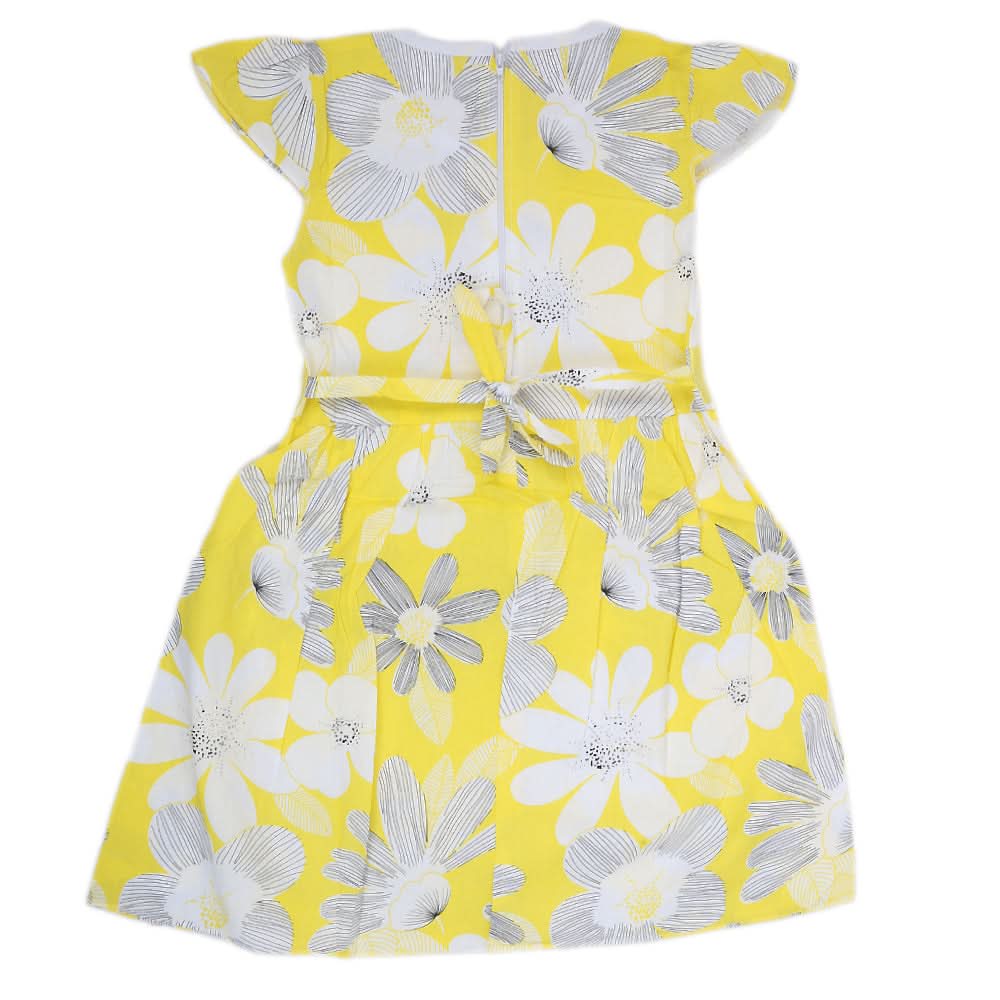 Girls Cotton Frock - Yellow, Kids, Girls Frocks, Chase Value, Chase Value