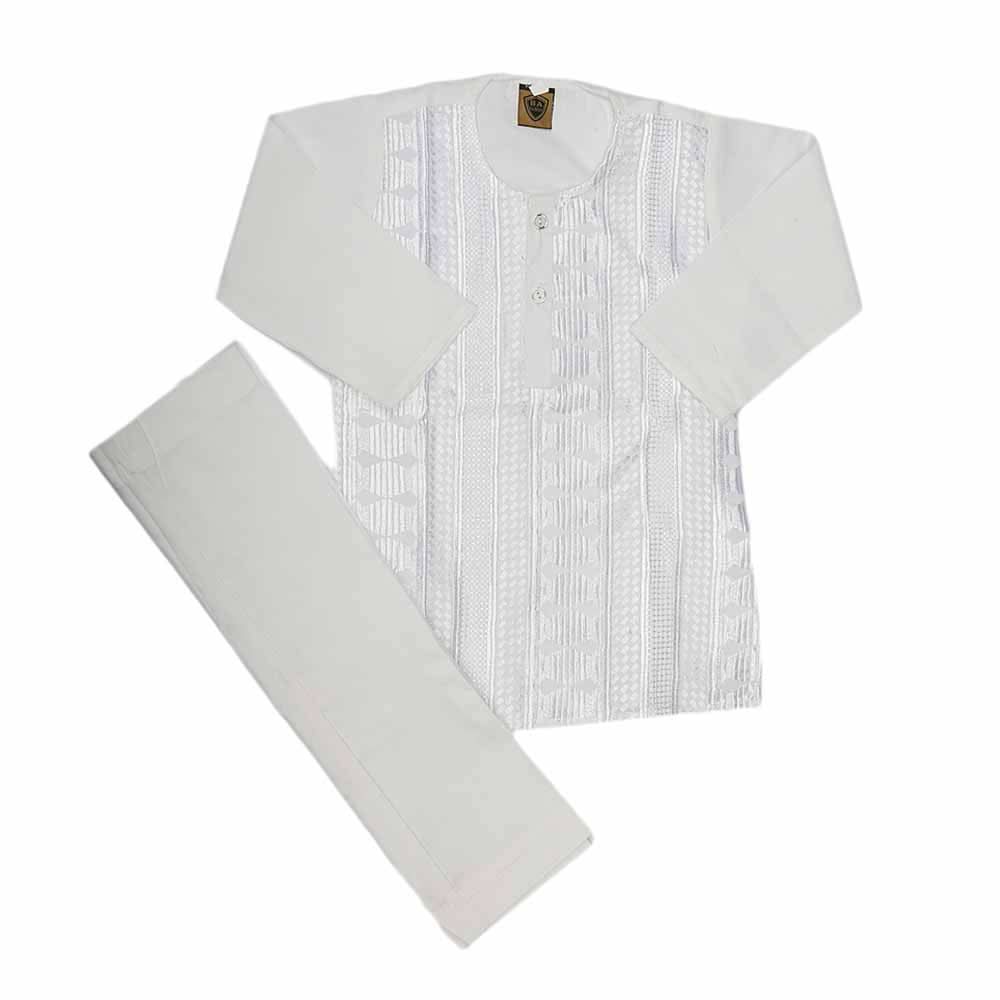 Newborn Boys kurta Shalwar Suits - White, Kids, NB Boys Shalwar Suits, Chase Value, Chase Value