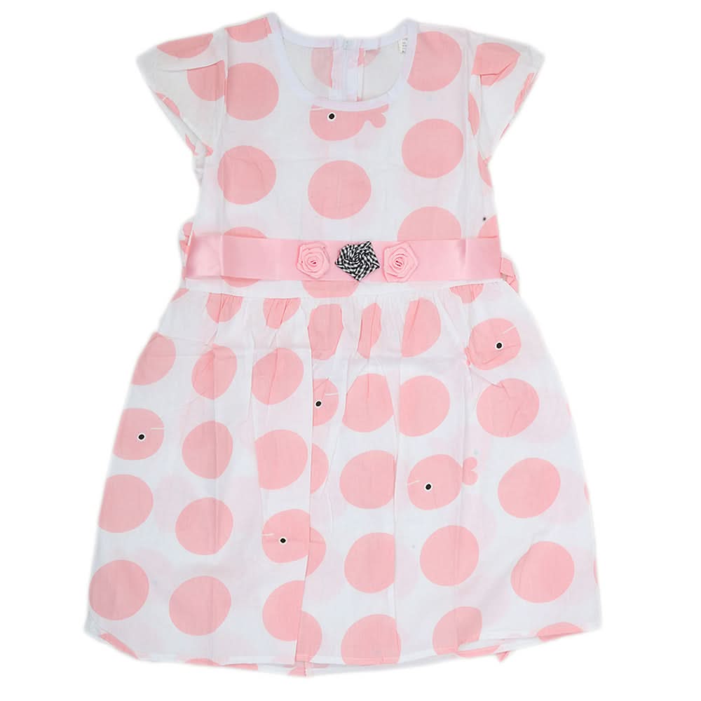 Girls Cotton Frock - Pink, Kids, Girls Frocks, Chase Value, Chase Value