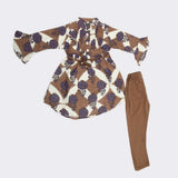Girls Full Sleeves Suit - Brown, Kids, Girls Sets And Suits, Chase Value, Chase Value