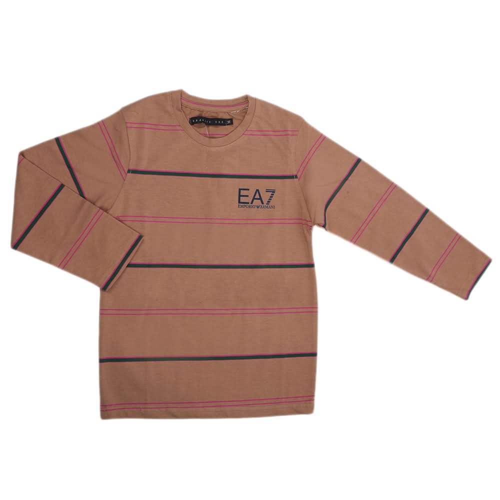 Boys Full Sleeves T-Shirt - Brown, Kids, Boys T-Shirts, Chase Value, Chase Value