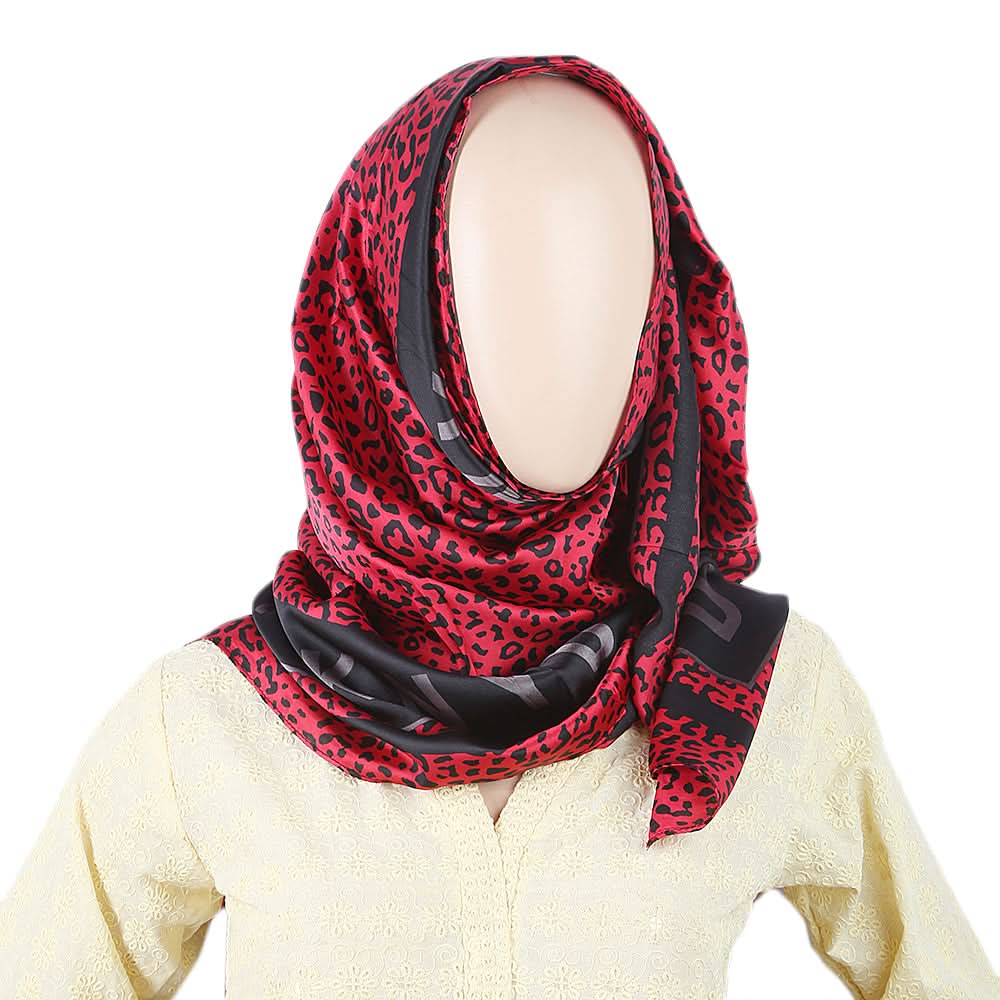Women's Printed Scarf Silk - Maroon, Women, Shawls And Scarves, Chase Value, Chase Value