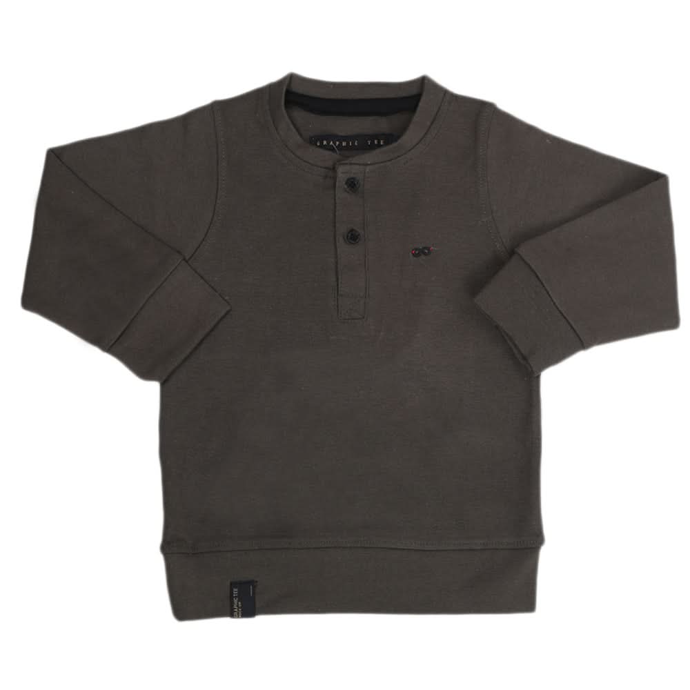 Boys Full Sleeves T-Shirt - Grey, Kids, Boys T-Shirts, Chase Value, Chase Value