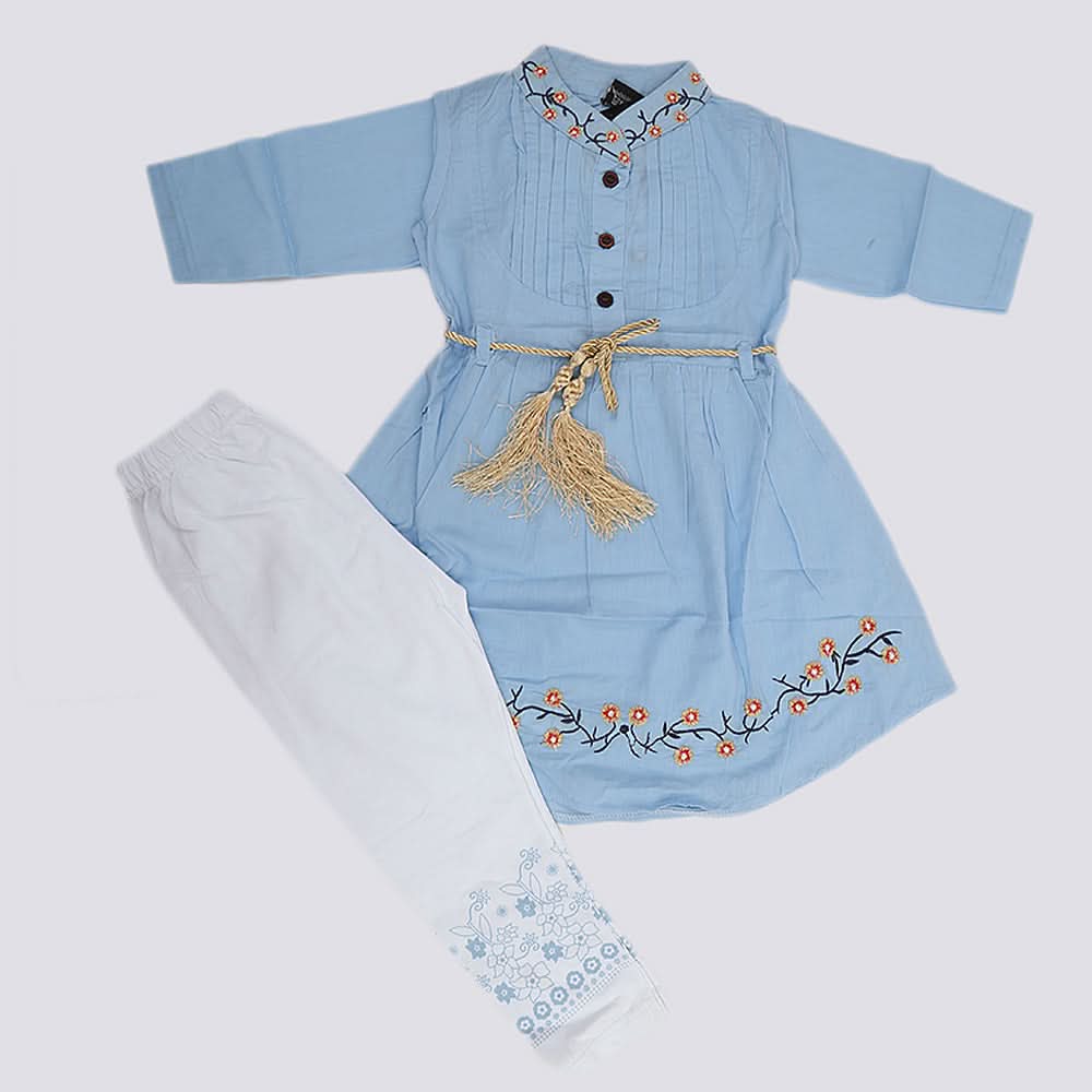 Girls Full Sleeves Suit - Blue, Kids, Girls Sets And Suits, Chase Value, Chase Value