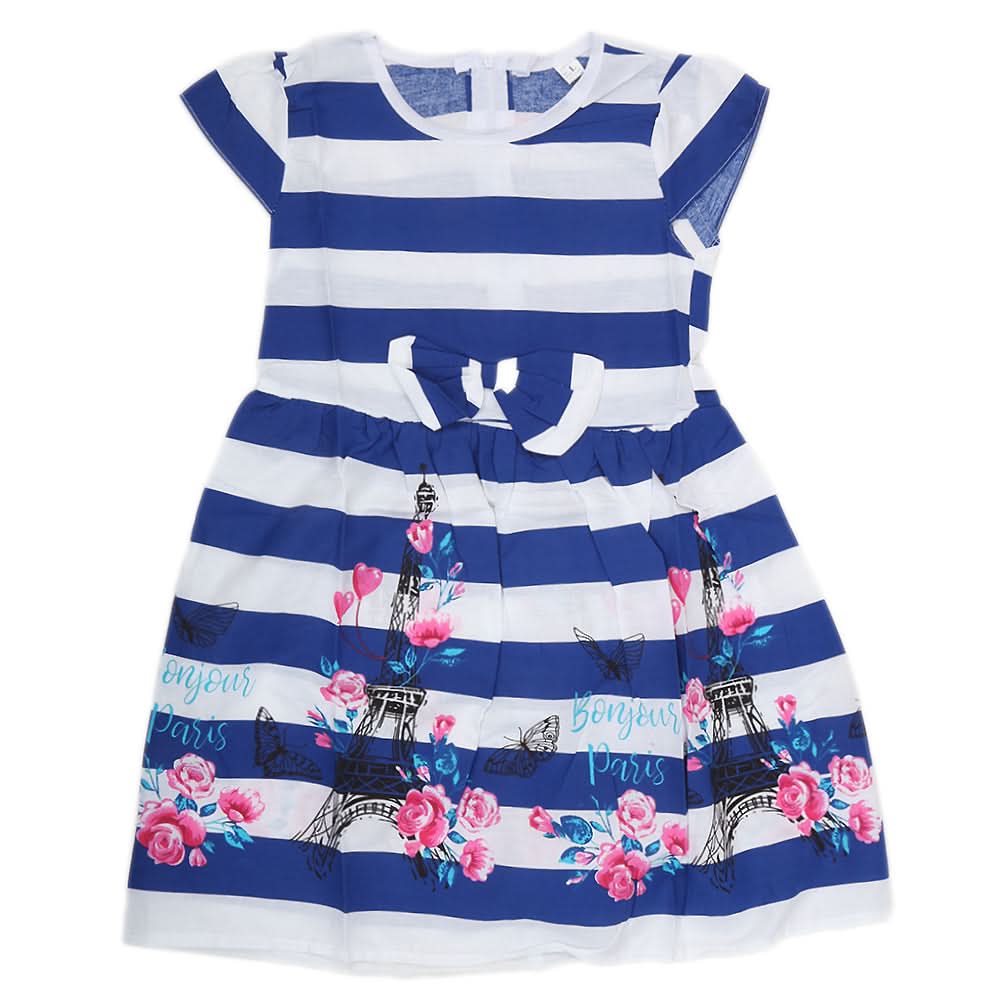 Girls Cotton Frock - Royal Blue, Kids, Girls Frocks, Chase Value, Chase Value