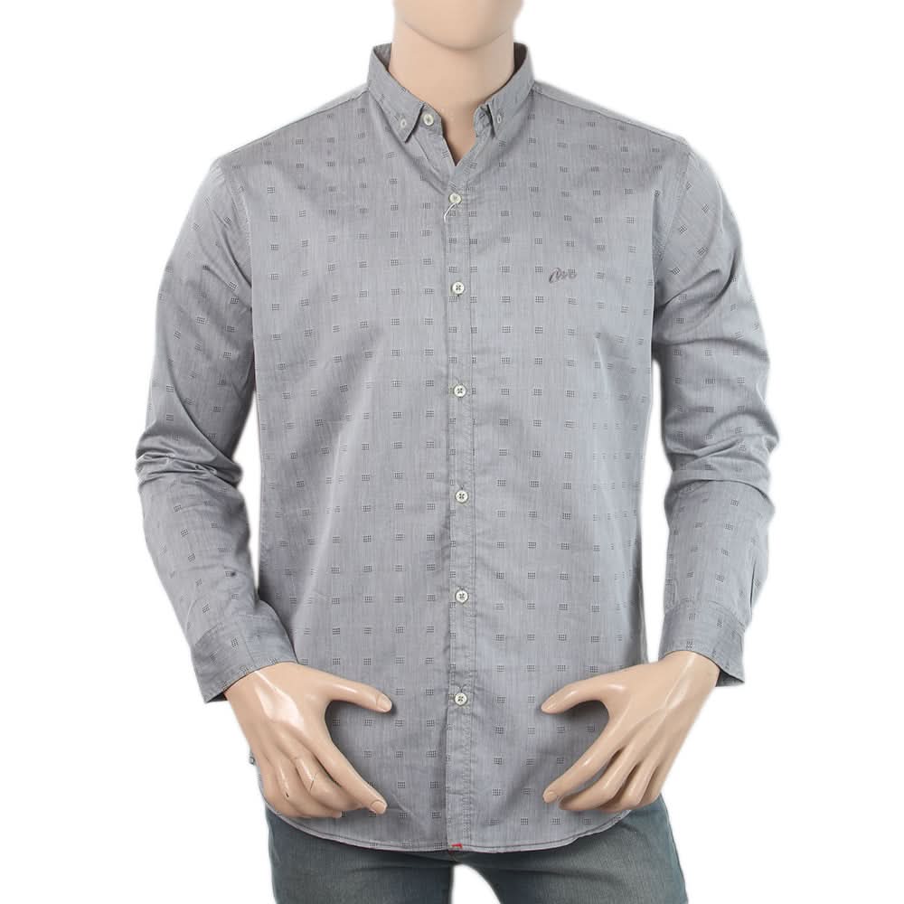 Men's Full Sleeves Casual Shirt - Grey, Men, Shirts, Chase Value, Chase Value