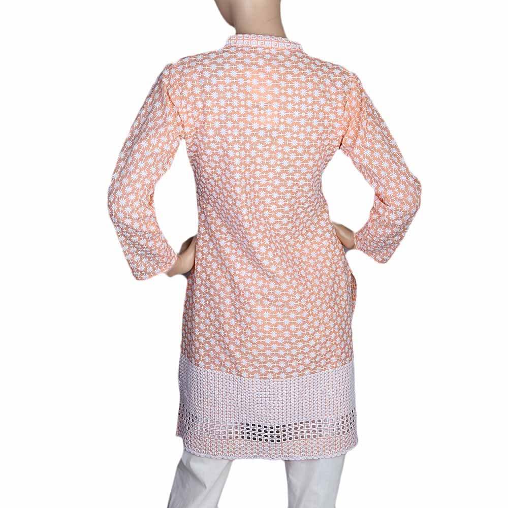 Women's Fancy Chicken Kurti - Peach, Women, Ready Kurtis, Chase Value, Chase Value