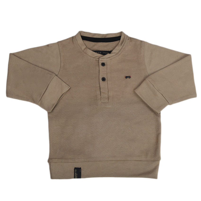 Boys Full Sleeves T-Shirt - Beige, Kids, Boys T-Shirts, Chase Value, Chase Value