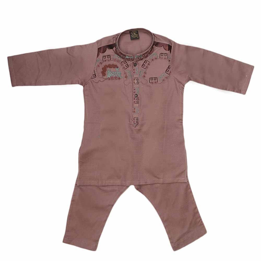 Newborn Boys kurta Shalwar Suits - Maroon, Kids, NB Boys Shalwar Suits, Chase Value, Chase Value