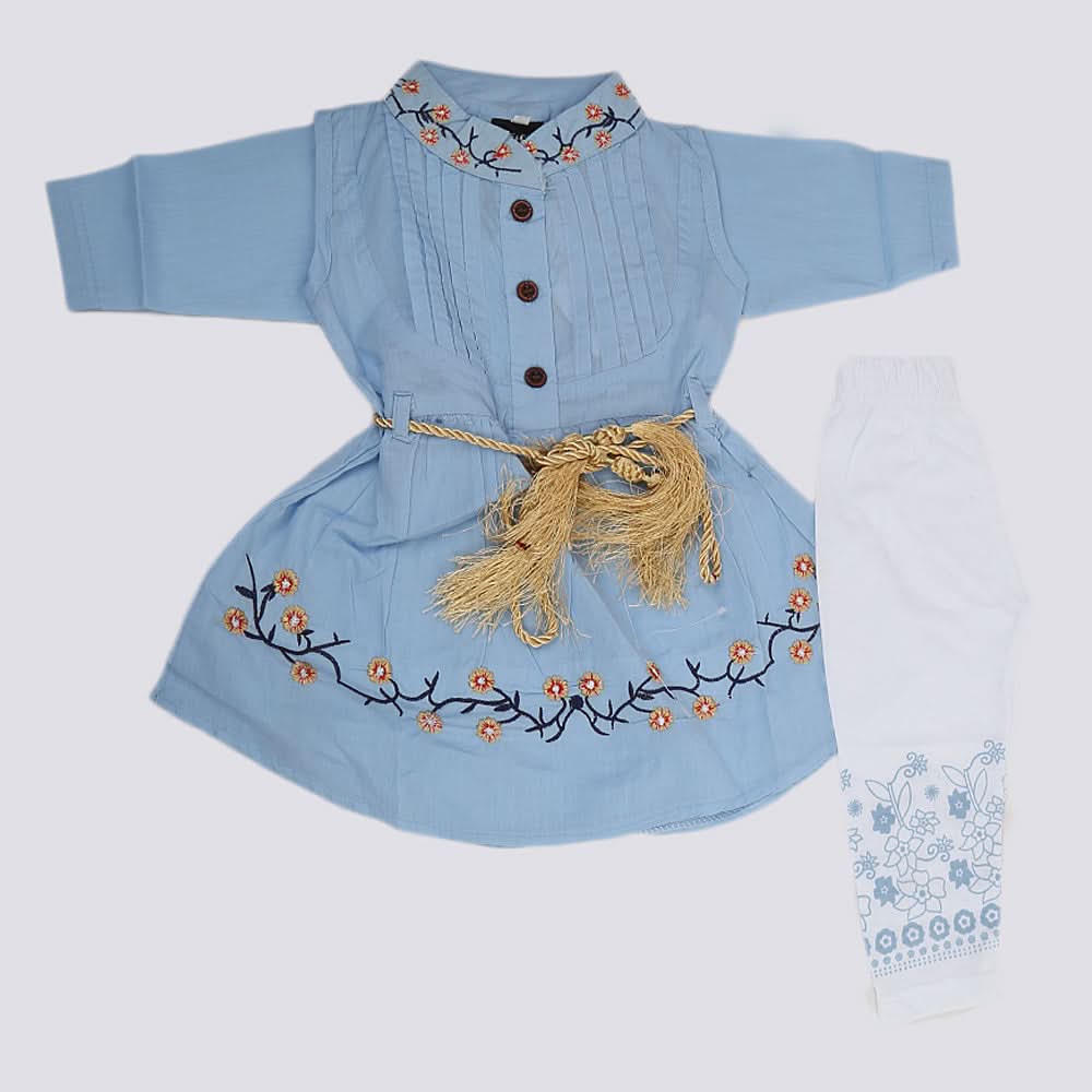 Girls Full Sleeves Suit - Blue, Kids, Girls Sets And Suits, Chase Value, Chase Value
