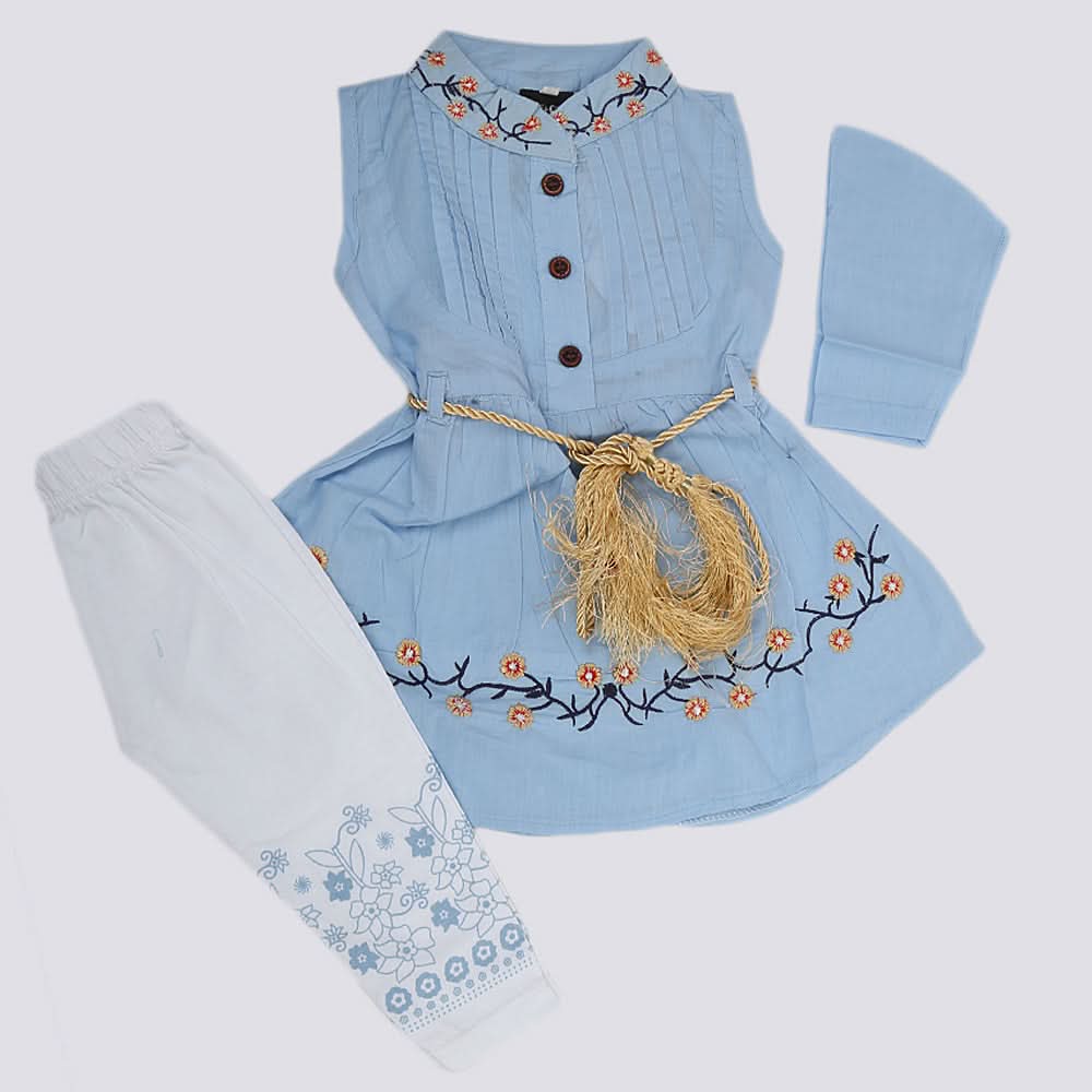 Girls Full Sleeves Suit - Blue, Kids, Girls Sets And Suits, Chase Value, Chase Value