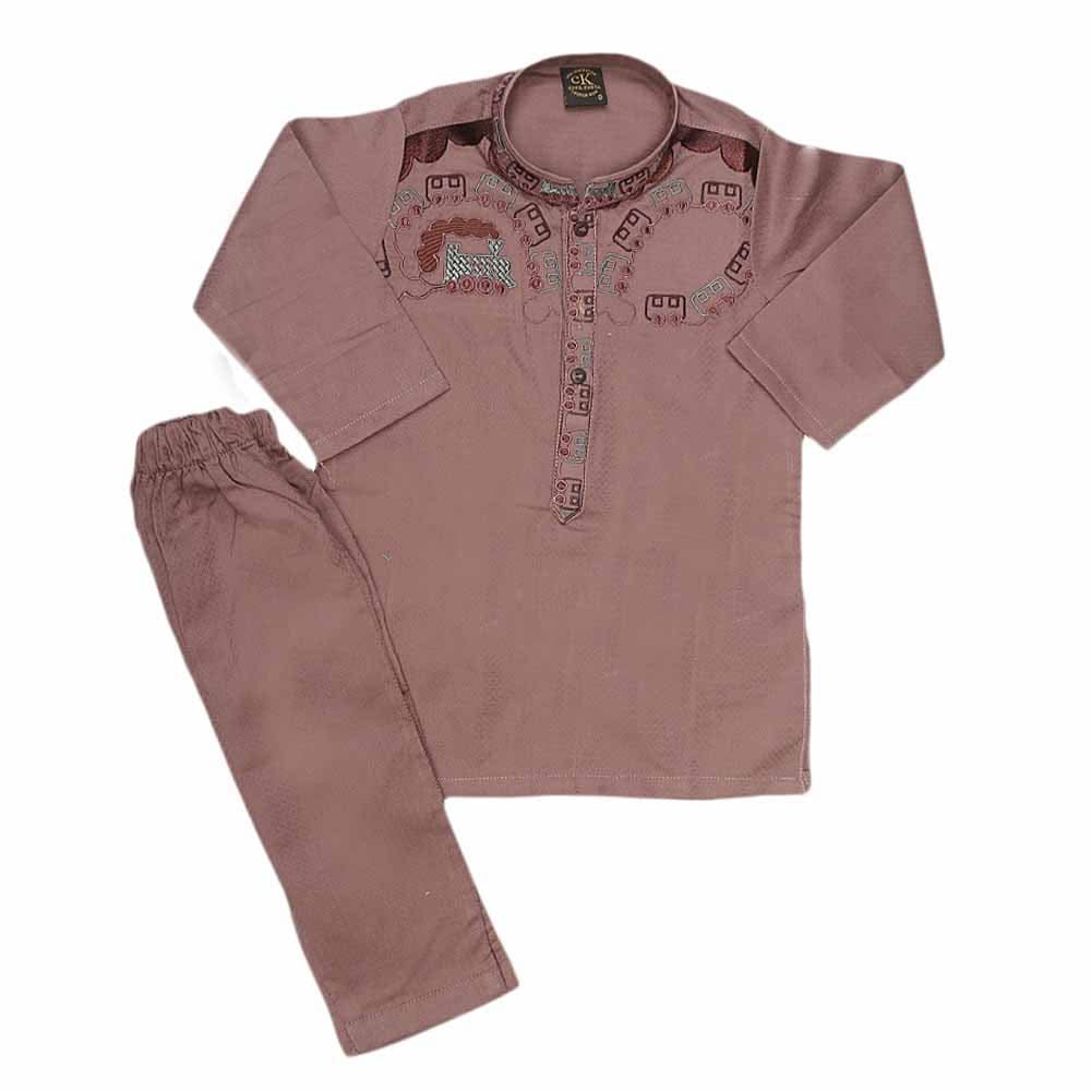 Newborn Boys kurta Shalwar Suits - Maroon, Kids, NB Boys Shalwar Suits, Chase Value, Chase Value