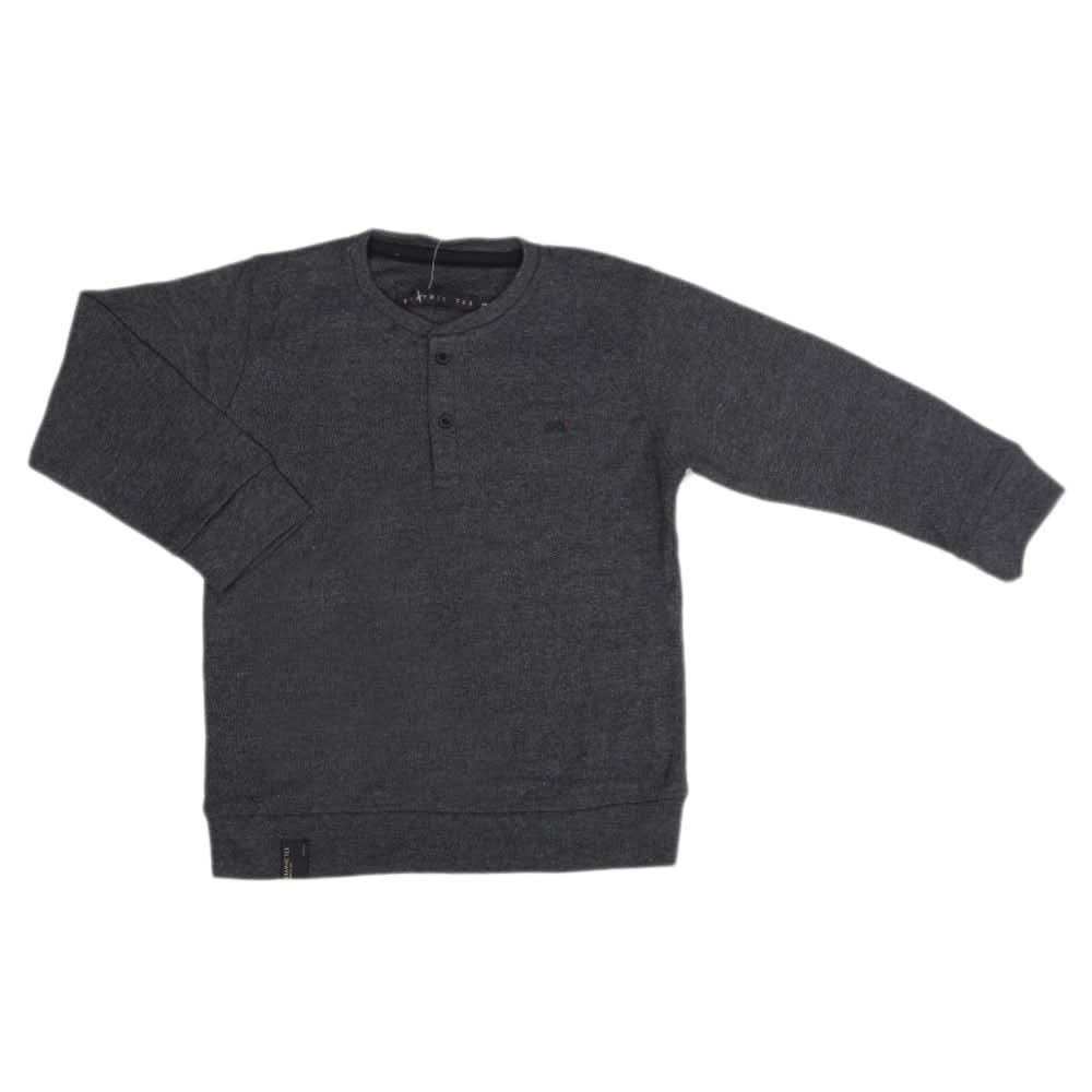 Boys Full Sleeves T-Shirt - Dark Grey, Kids, Boys T-Shirts, Chase Value, Chase Value