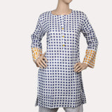 Women's Printed Khaddar Kurti - White, Women, Ready Kurtis, Chase Value, Chase Value