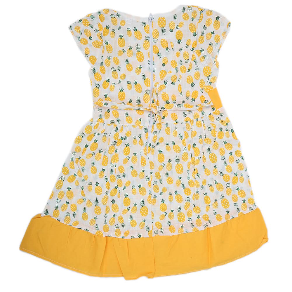 Girls Cotton Frock - Yellow, Kids, Girls Frocks, Chase Value, Chase Value