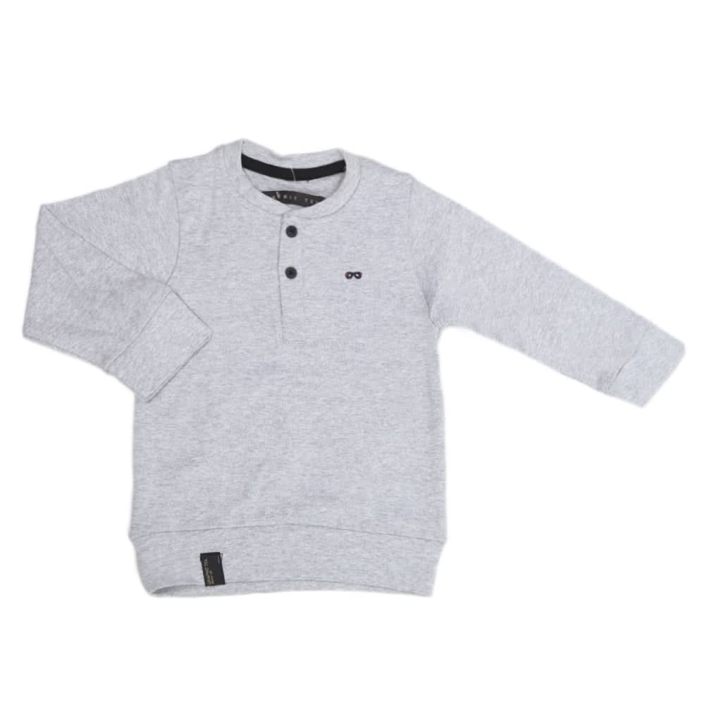Boys Full Sleeves T-Shirt - Light Grey, Kids, Boys T-Shirts, Chase Value, Chase Value