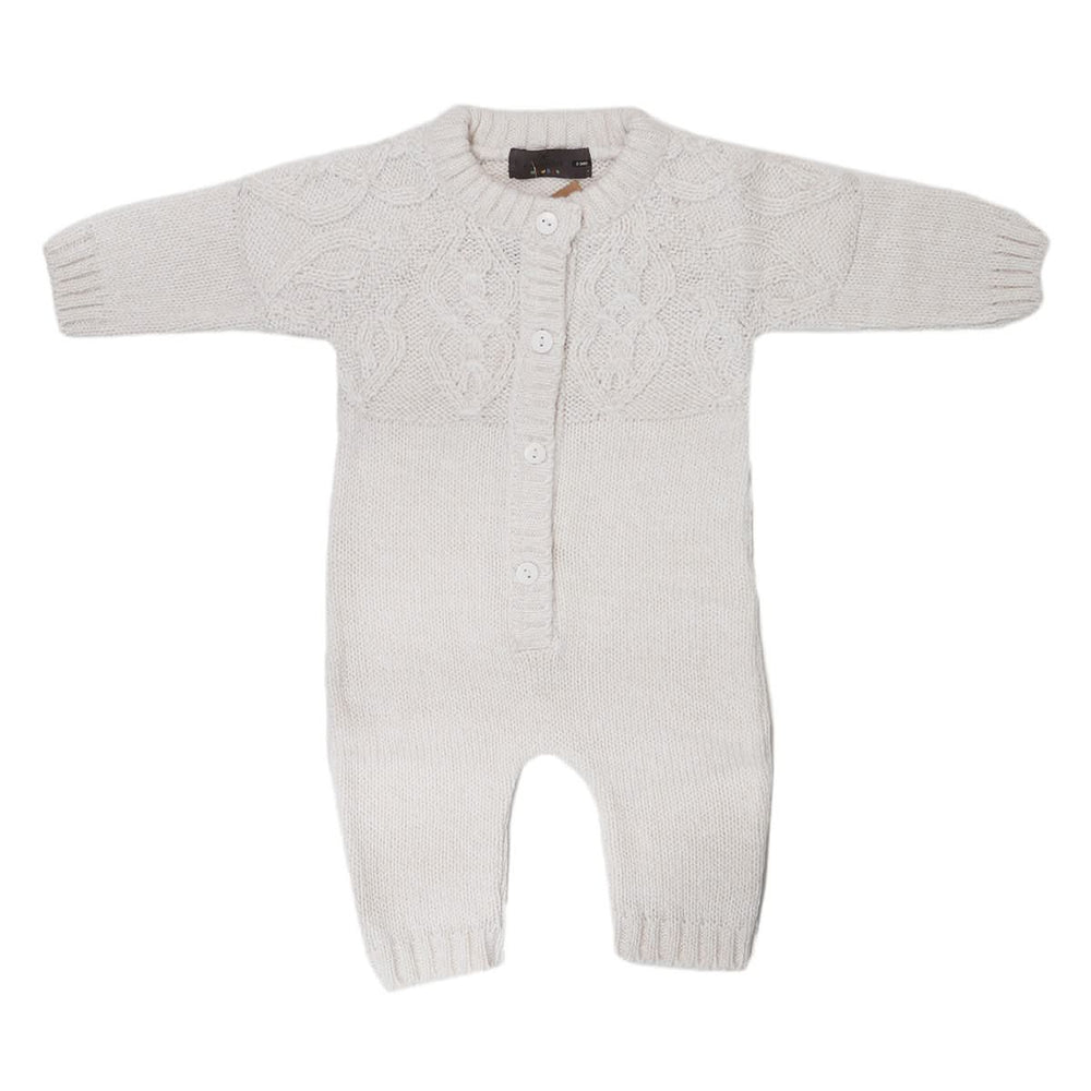 Newborn Girls Full Sleeves Romper CVC-881 S - Off White, Kids, New Born Girls Winterwear, Chase Value, Chase Value