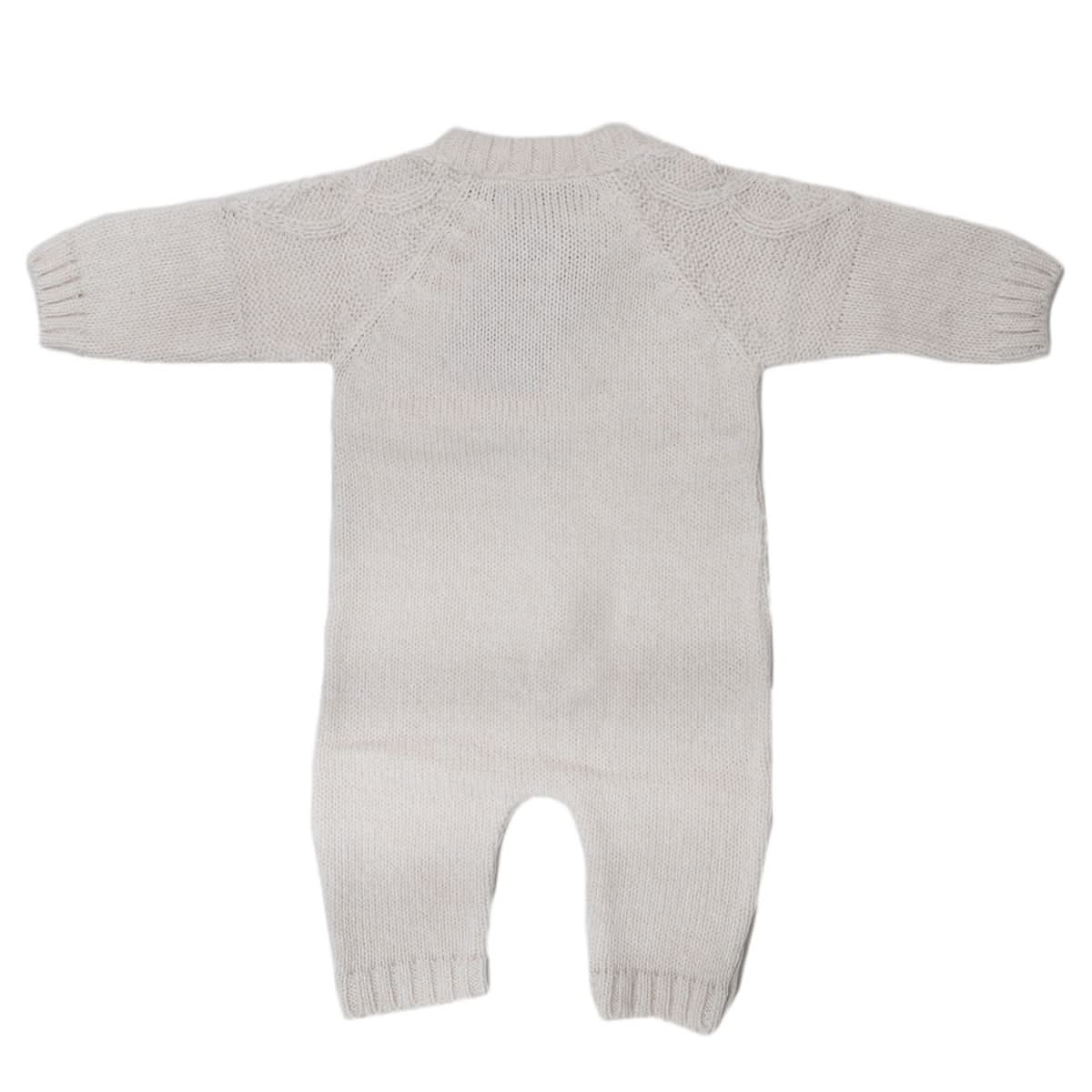 Newborn Girls Full Sleeves Romper CVC-881 S - Off White, Kids, New Born Girls Winterwear, Chase Value, Chase Value
